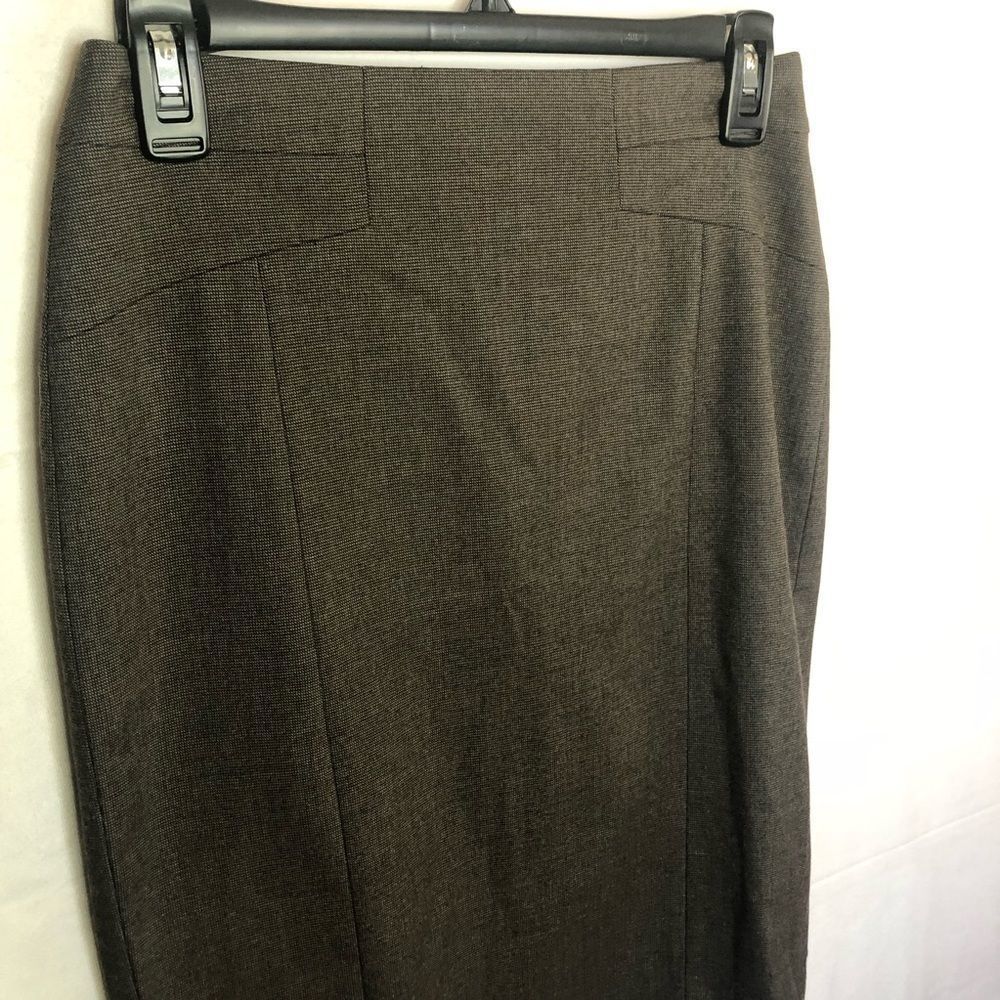 ANN taylor brown pattern pencil skirt size 0